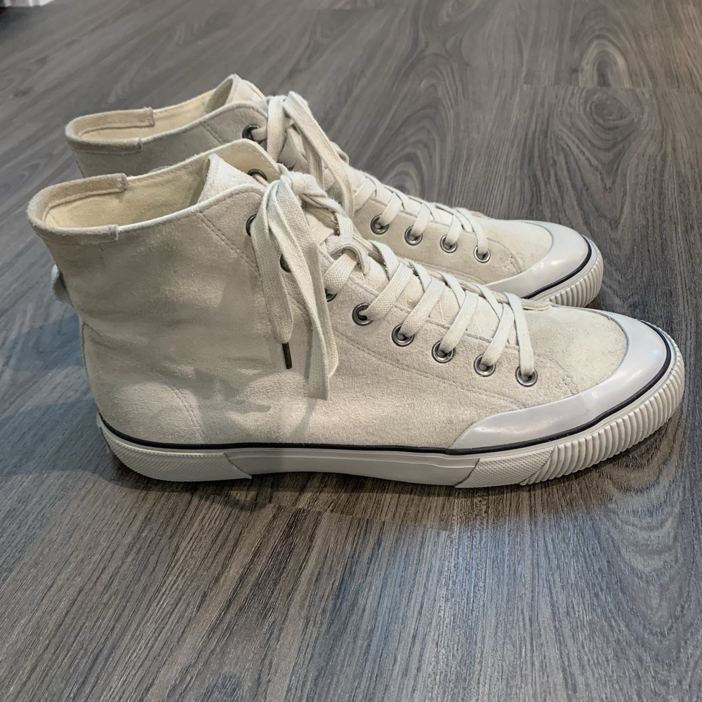 All Saints Cream High-Top Athletic Shoes